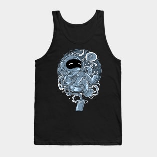 Space Astronaut Playing Guitar Astronomy Electric Guitarist Tank Top